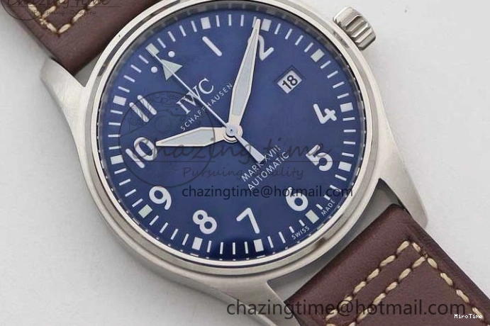 MIROTIME 0502 Mark XVIII IW327010 SS M+F 1:1 Best Edition Blue Dial on Brown Leather Strap A Resilient 7051